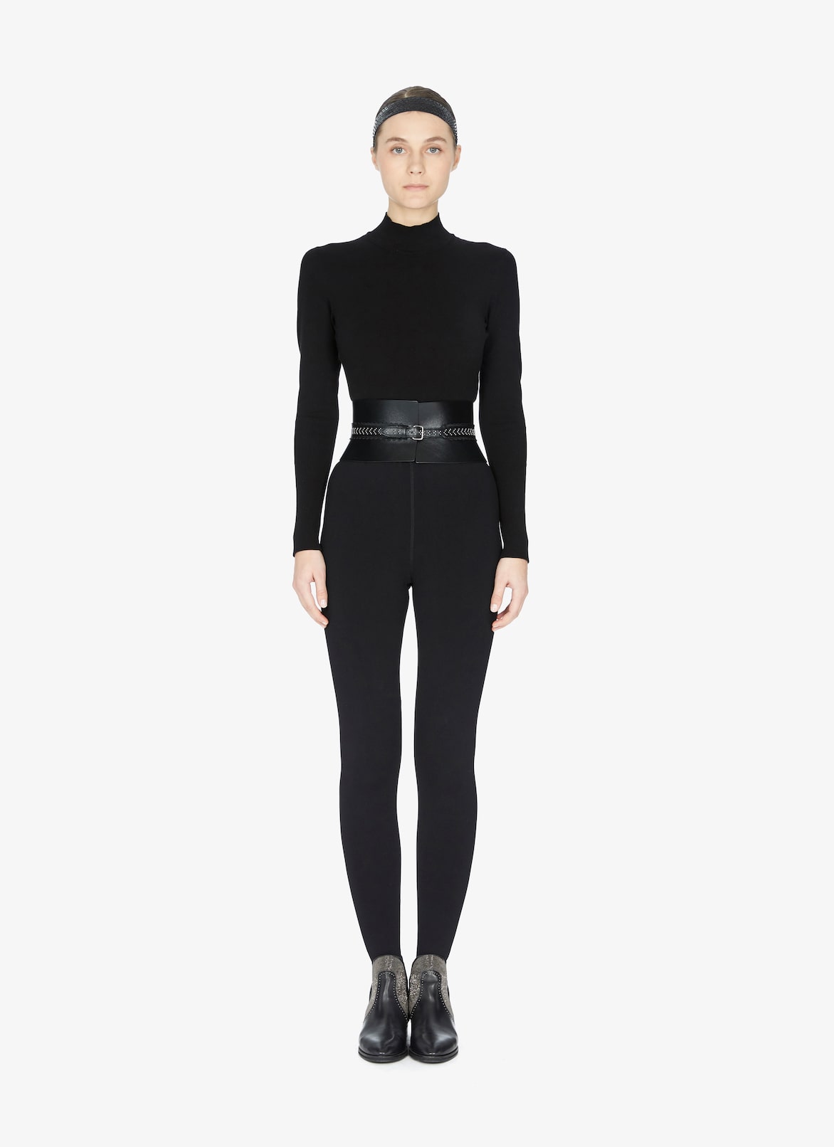 CORSET CUIR LUX DETAIL CASCADE BLACK ALAÏA BLACK  CORSET CUIR LUX DETAIL CASCADE BLACK